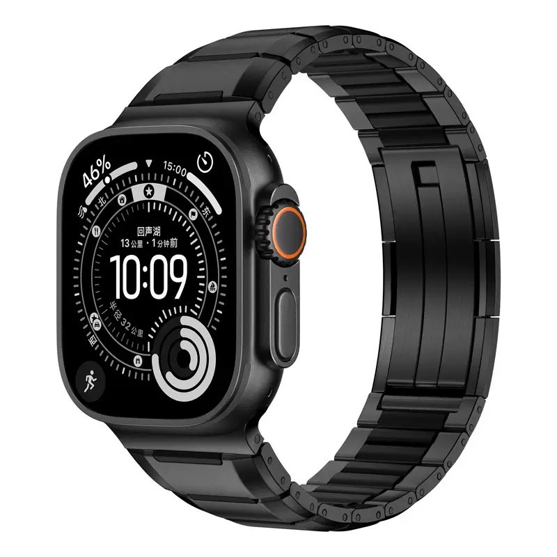 MGD Compatible with Apple Watch bands 42/46/38/40/41/44/45/49mm New curved sports watch band with rubber and steel inserts for iWatch Series 11 10 9 8 7 6 5 4 SE/Ultra 3-MGD CASE