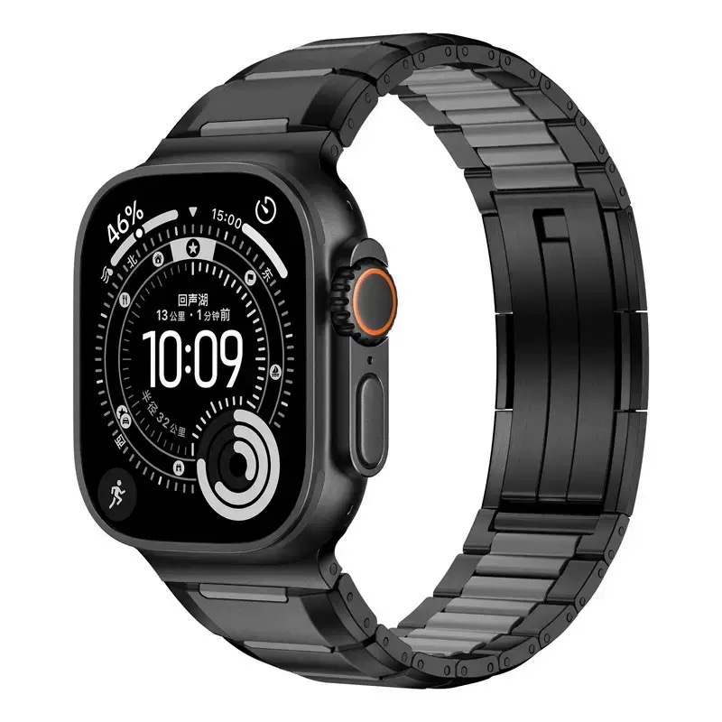 MGD Compatible with Apple Watch bands 42/46/38/40/41/44/45/49mm New curved sports watch band with rubber and steel inserts for iWatch Series 11 10 9 8 7 6 5 4 SE/Ultra 3-MGD CASE