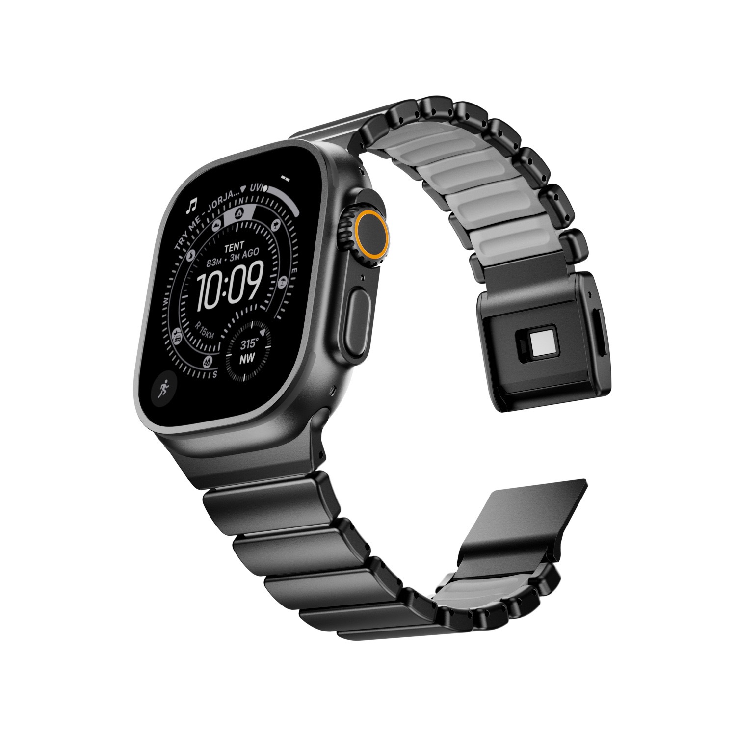 Hardened Scratch-Resistant Titanium Stainless Steel Magnetic Clasp Compatible with Apple Watch bands 42/46/38/40/41/44/45/49mm for iWatch Series 11 10 9 8 7 6 5 4 SE/Ultra 3-MGD CASE