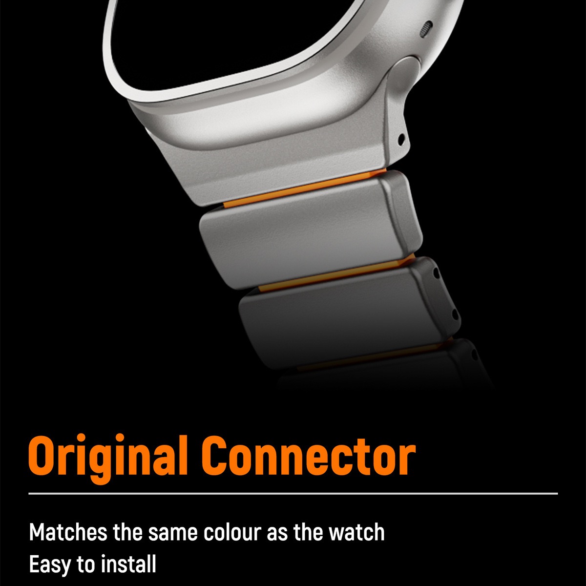 Hardened Scratch-Resistant Titanium Stainless Steel Magnetic Clasp Compatible with Apple Watch bands 42/46/38/40/41/44/45/49mm for iWatch Series 11 10 9 8 7 6 5 4 SE/Ultra 3-MGD CASE