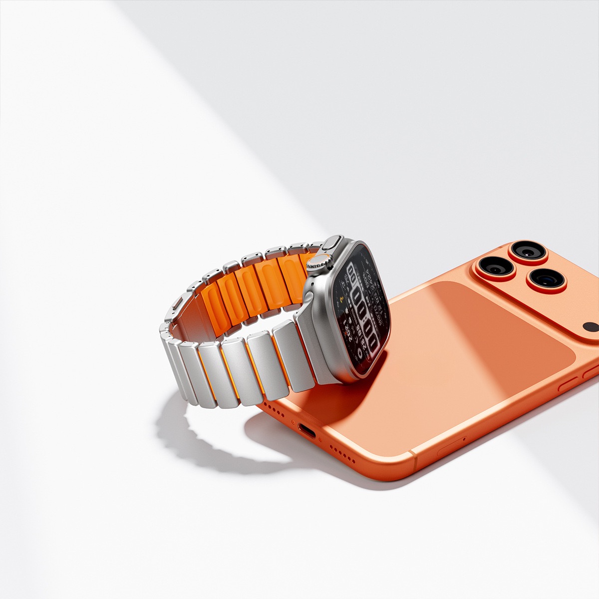 Hardened Scratch-Resistant Titanium Stainless Steel Magnetic Clasp Compatible with Apple Watch bands 42/46/38/40/41/44/45/49mm for iWatch Series 11 10 9 8 7 6 5 4 SE/Ultra 3-MGD CASE