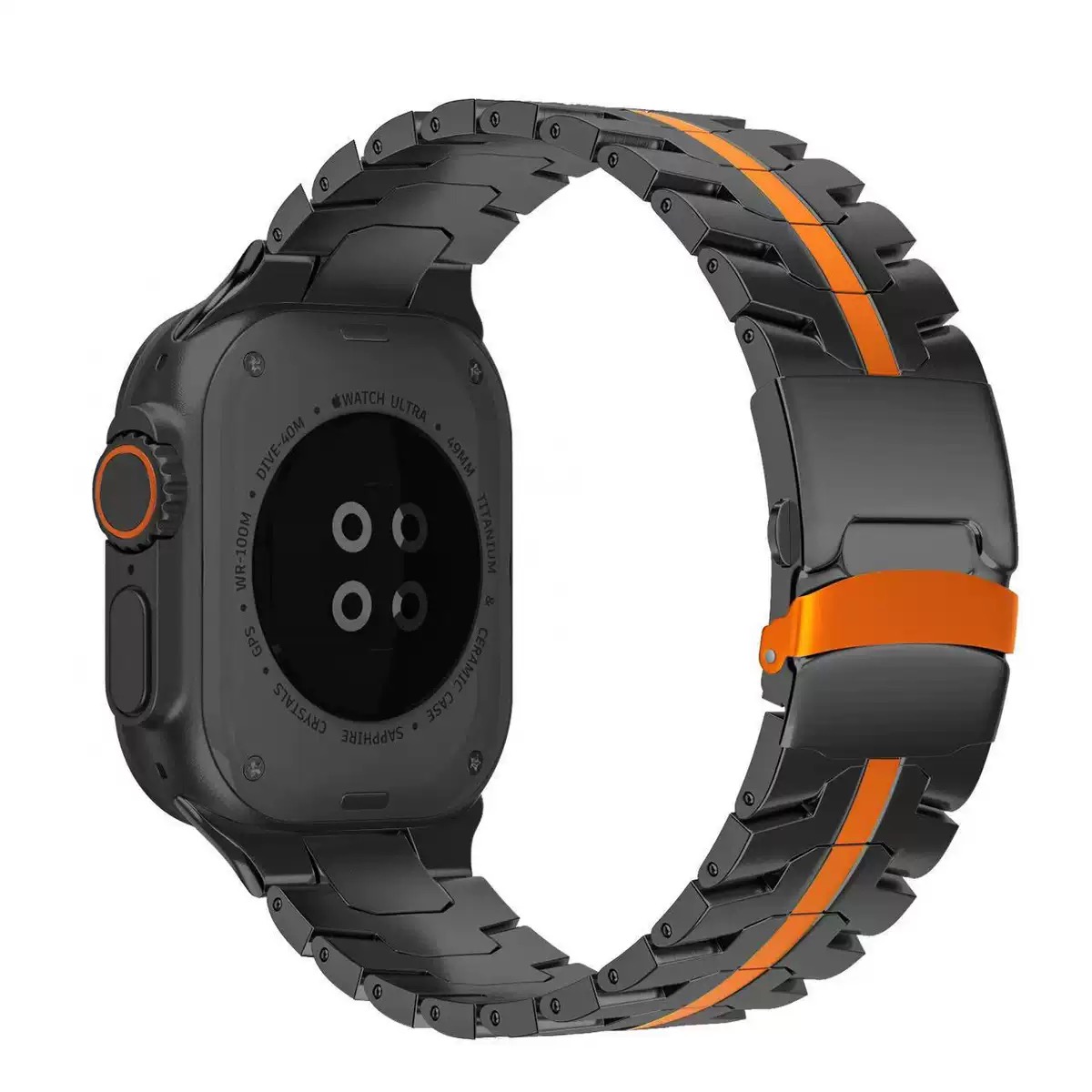 Titanium Alloy Iron Man MGD Compatible with Apple Watch bands 42/46/38/40/41/44/45/49mm New Magnetic Stainless Steel for iWatch Series 11 10 9 8 7 6 5 4 SE/Ultra 3-MGD CASE