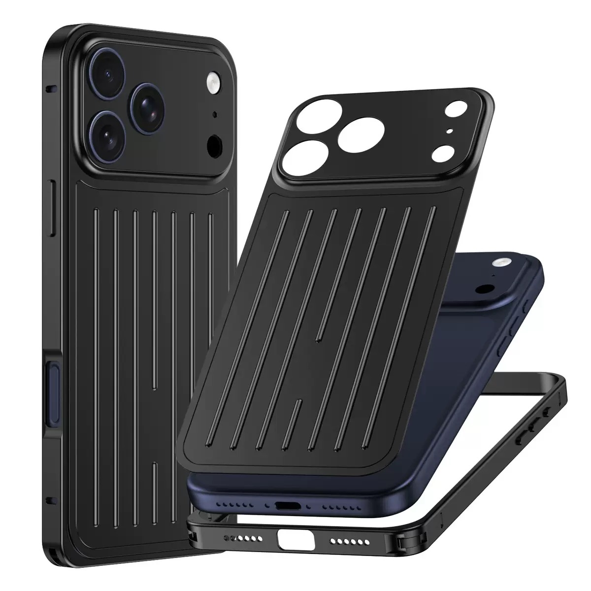 Unique suitcase-shaped all-alloy cast magnetic phone case