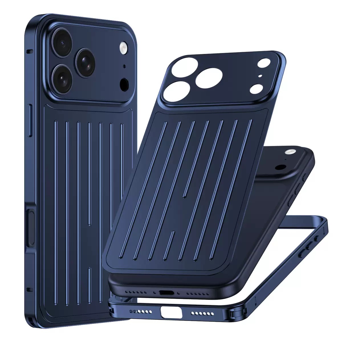 Unique suitcase-shaped all-alloy cast magnetic phone case