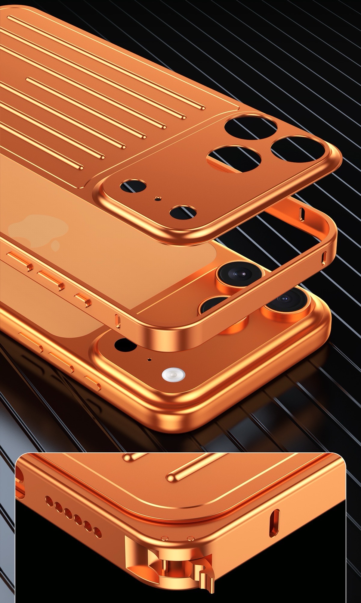 Unique suitcase-shaped all-alloy cast magnetic phone case