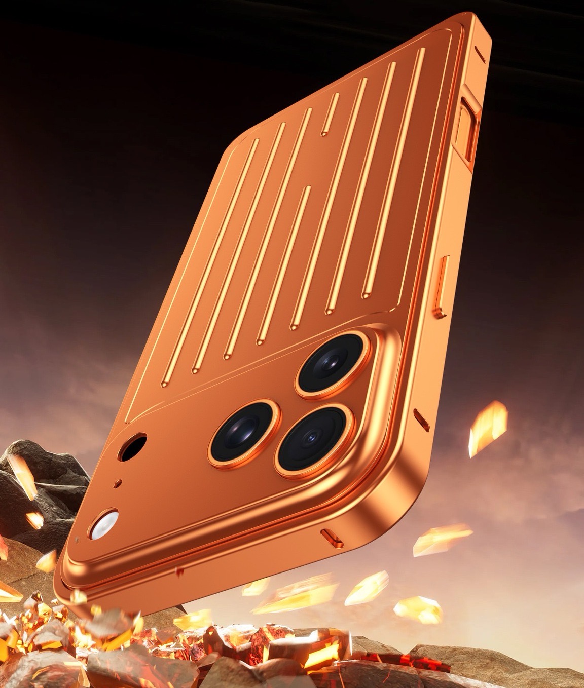 Unique suitcase-shaped all-alloy cast magnetic phone case