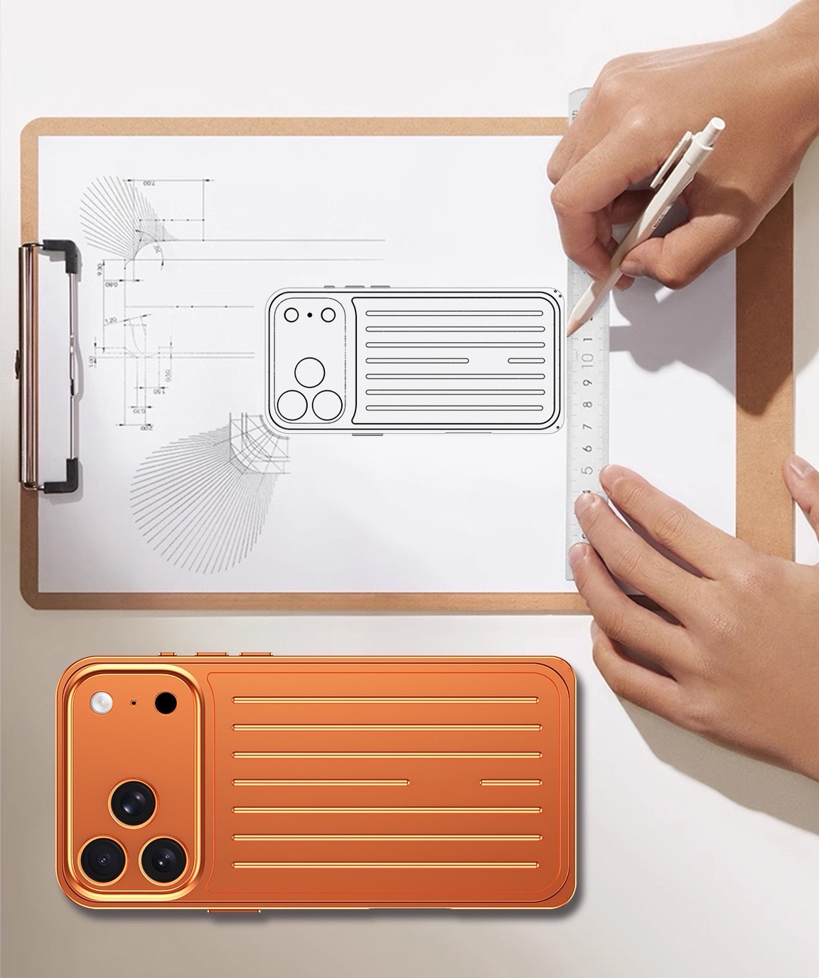 Unique suitcase-shaped all-alloy cast magnetic phone case