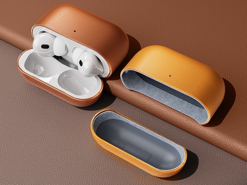 Apple Earphone Genuine Leather Full Coverage Drop-Proof Earphone Case