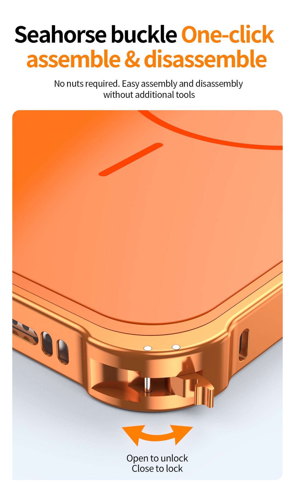 Metal frame large window frosted magnetic phone case