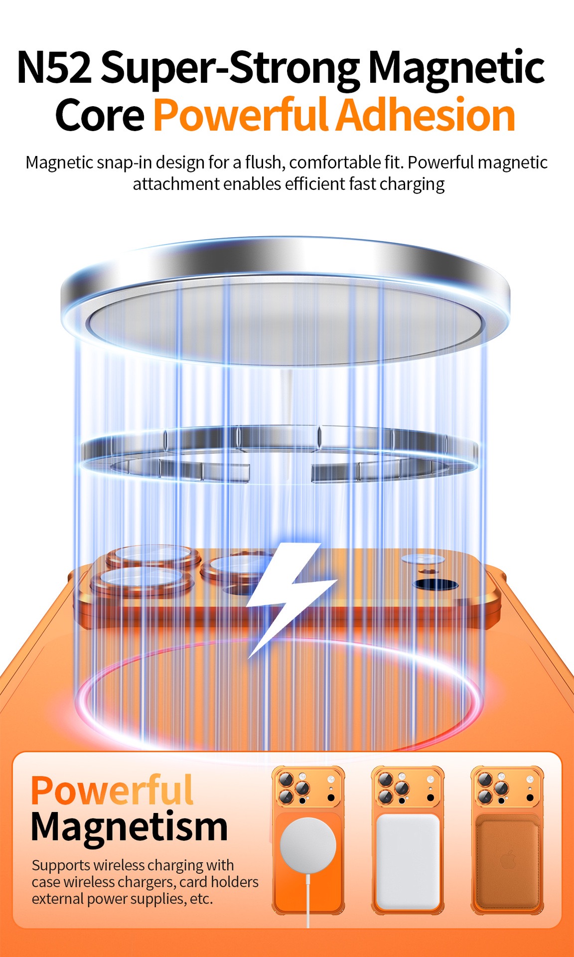 Metal frame large window frosted magnetic phone case