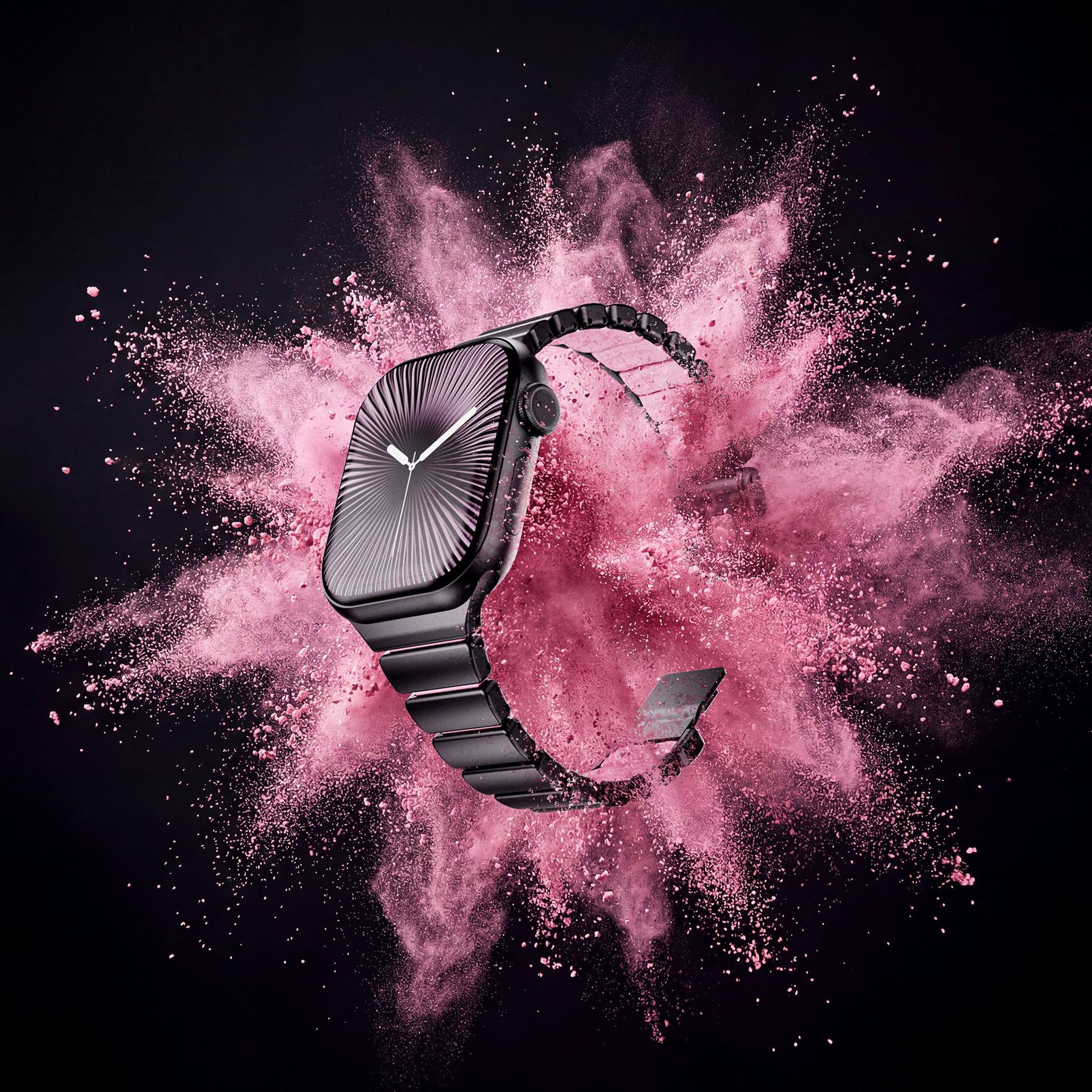 Compatible with Apple Watch Ultra 11 Slim Waist Magnetic Clasp One Bead Metal Silicone Stainless Steel Strap Watch Band-MGD CASE