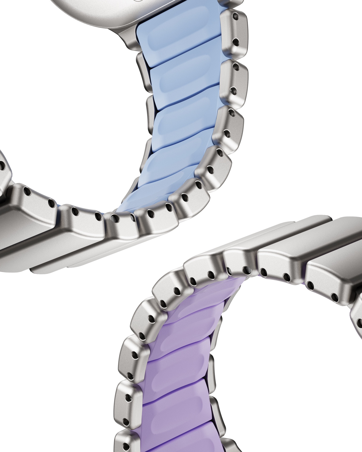 Compatible with Apple Watch Ultra 11 Slim Waist Magnetic Clasp One Bead Metal Silicone Stainless Steel Strap Watch Band-MGD CASE