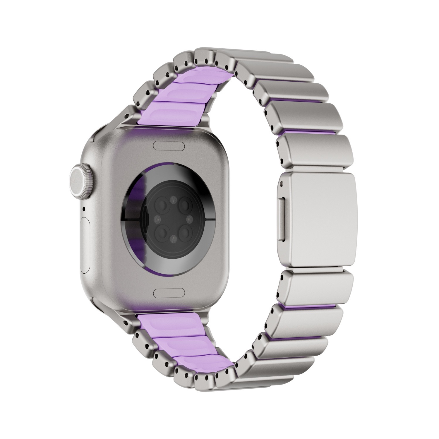 Compatible with Apple Watch Ultra 11 Slim Waist Magnetic Clasp One Bead Metal Silicone Stainless Steel Strap Watch Band-MGD CASE