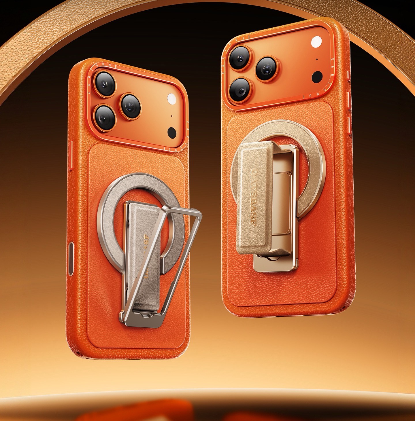 Compatible with Apple 17 series premium cowhide full-coverage shockproof magnetic phone case