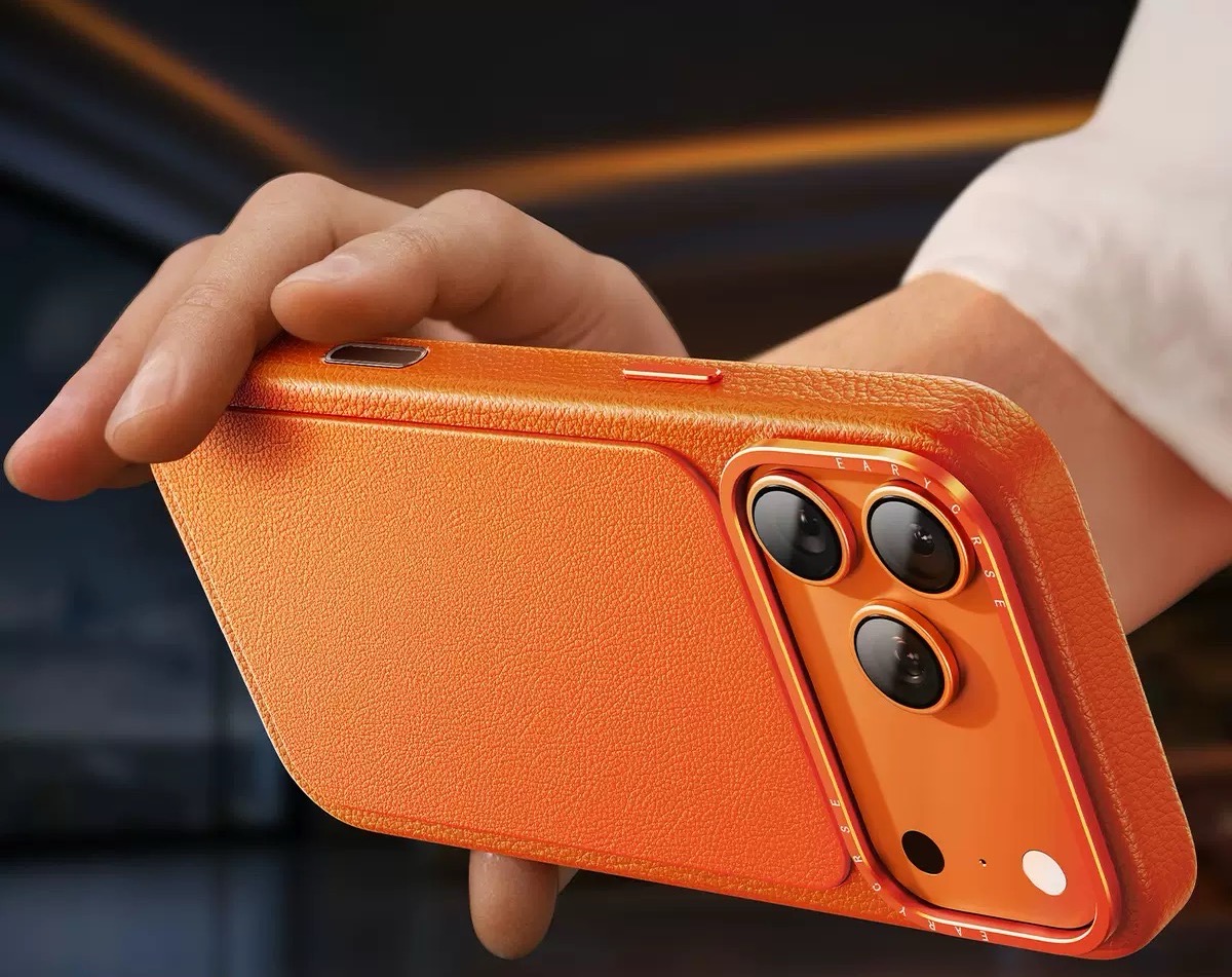 Compatible with Apple 17 series premium cowhide full-coverage shockproof magnetic phone case