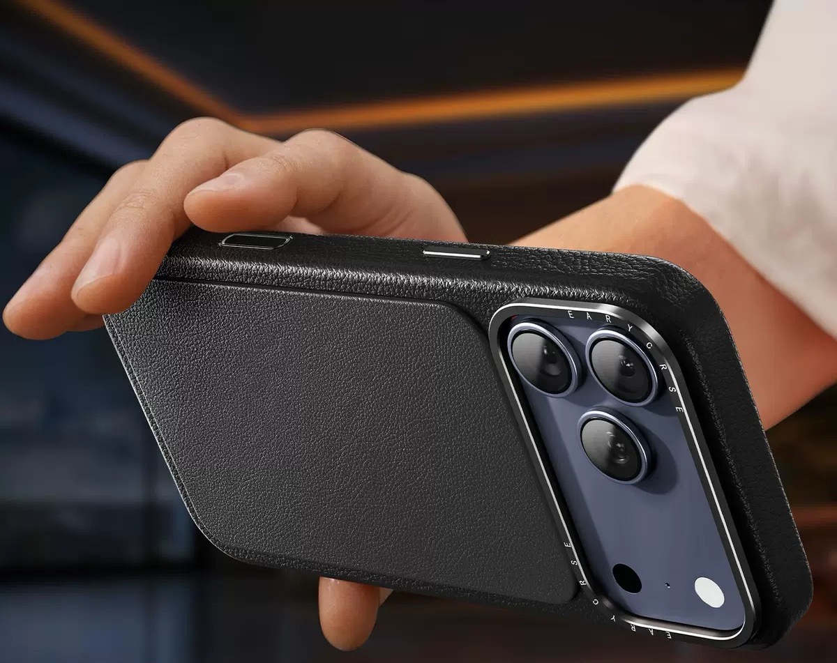 Compatible with Apple 17 series premium cowhide full-coverage shockproof magnetic phone case