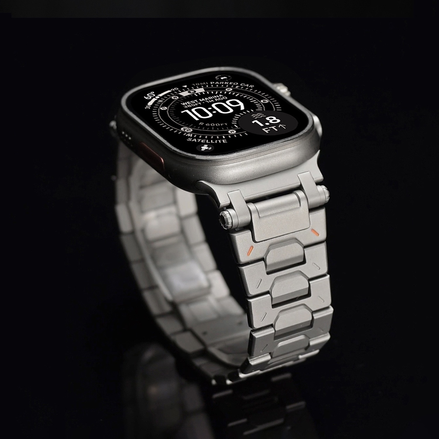 Ultra Titanium Alloy Smartwatch Bands Compatible with Apple Watch bands 42/46/44/45/49mm iWatch Series 11 10 9 8 7 6 5 4 SE/Ultra 3-MGD CASE