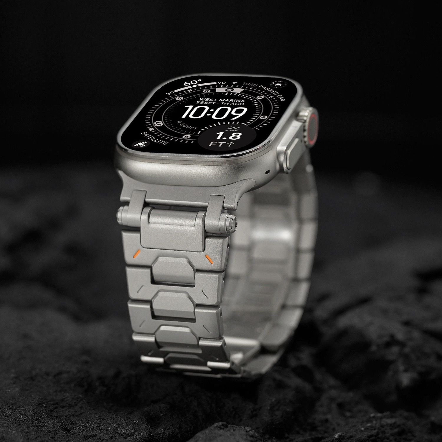 Ultra Titanium Alloy Smartwatch Bands Compatible with Apple Watch bands 42/46/44/45/49mm iWatch Series 11 10 9 8 7 6 5 4 SE/Ultra 3-MGD CASE