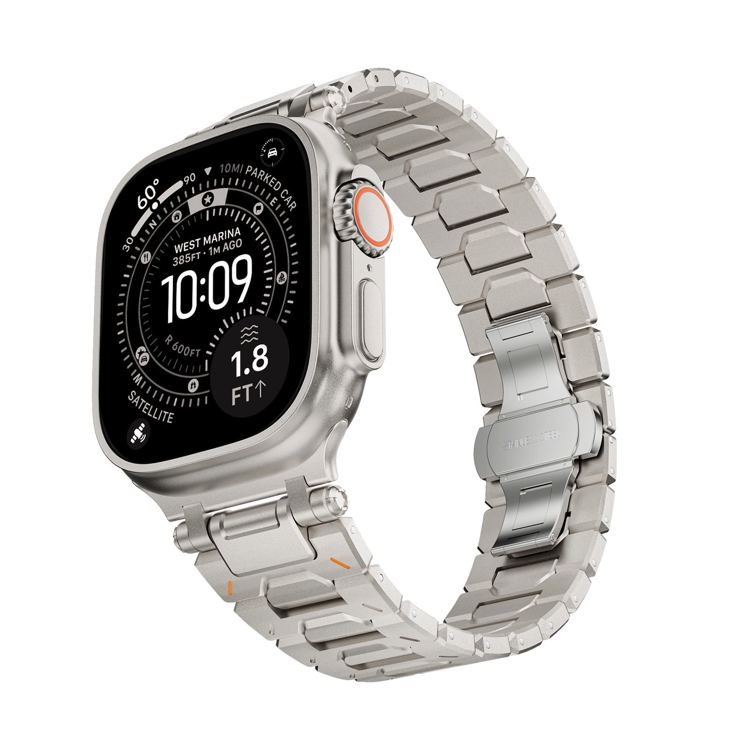 Ultra Titanium Alloy Smartwatch Bands Compatible with Apple Watch bands 42/46/44/45/49mm iWatch Series 11 10 9 8 7 6 5 4 SE/Ultra 3-MGD CASE