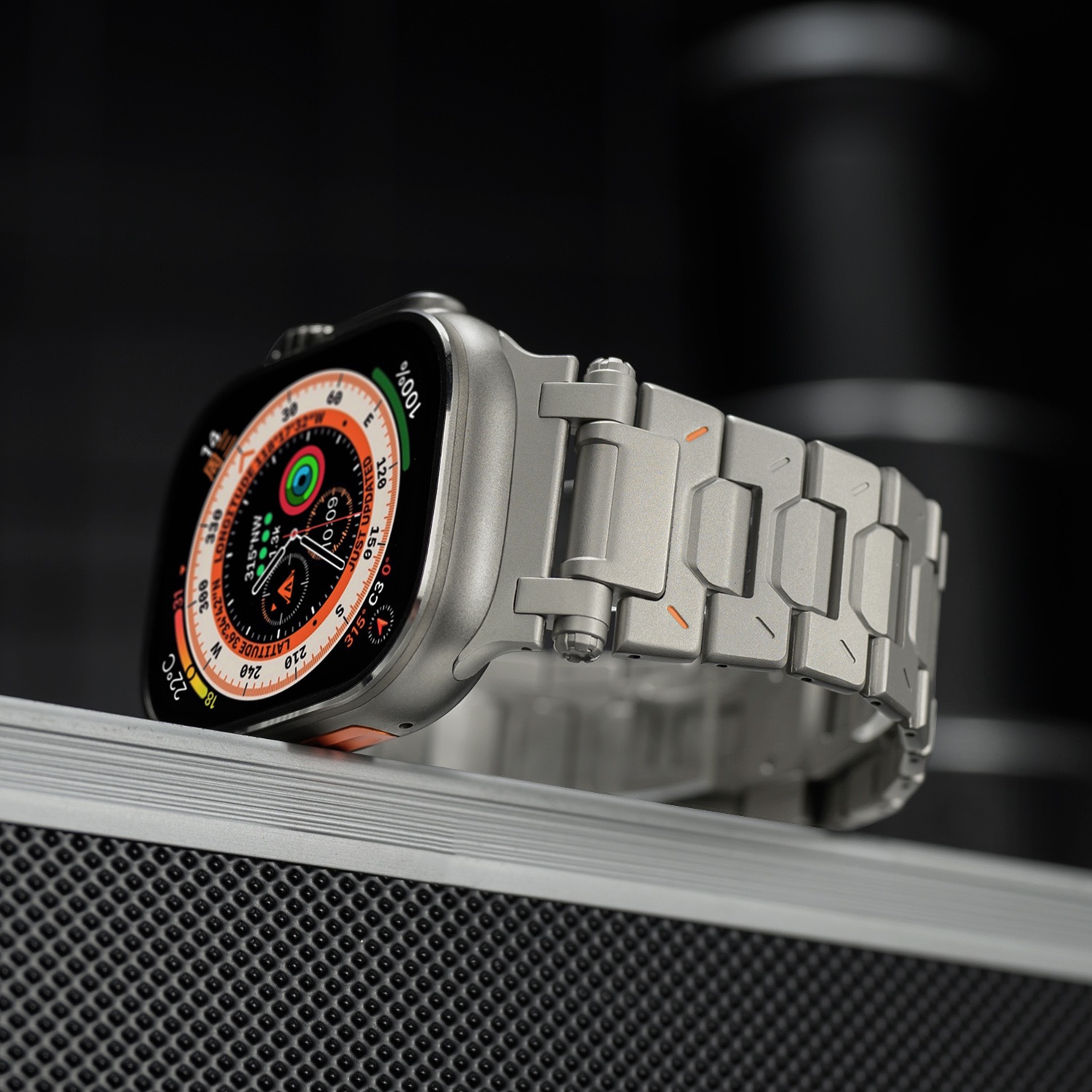 Ultra Titanium Alloy Smartwatch Bands Compatible with Apple Watch bands 42/46/44/45/49mm iWatch Series 11 10 9 8 7 6 5 4 SE/Ultra 3-MGD CASE