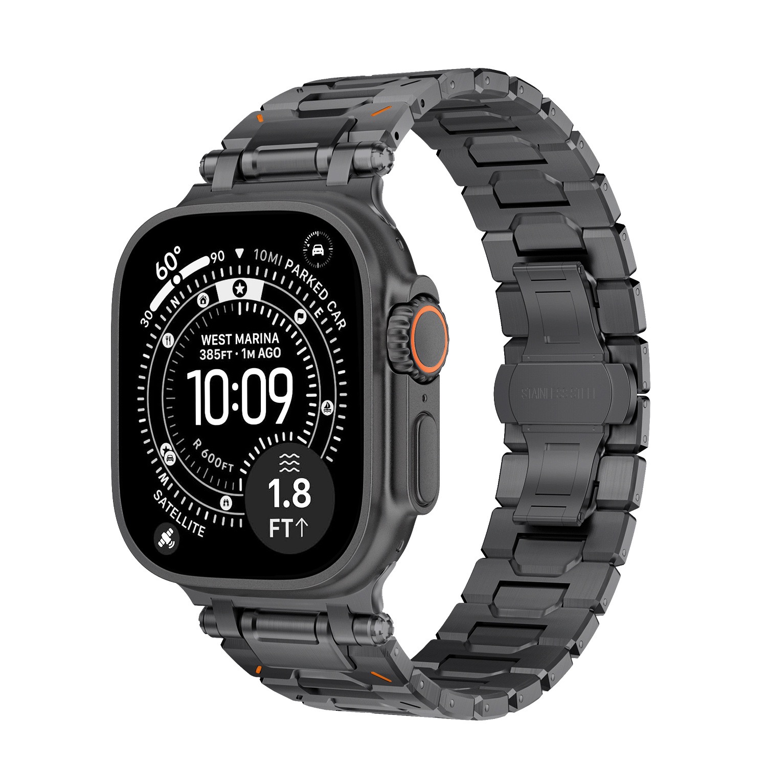 Ultra Titanium Alloy Smartwatch Bands Compatible with Apple Watch bands 42/46/44/45/49mm iWatch Series 11 10 9 8 7 6 5 4 SE/Ultra 3-MGD CASE