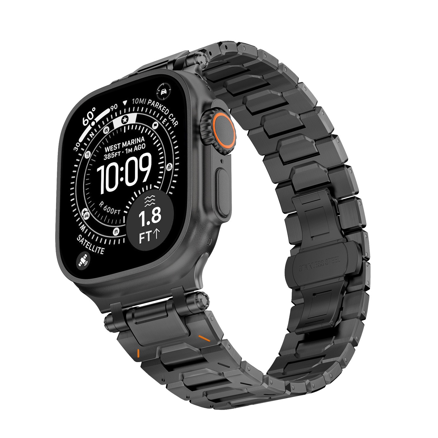 Ultra Titanium Alloy Smartwatch Bands Compatible with Apple Watch bands 42/46/44/45/49mm iWatch Series 11 10 9 8 7 6 5 4 SE/Ultra 3-MGD CASE