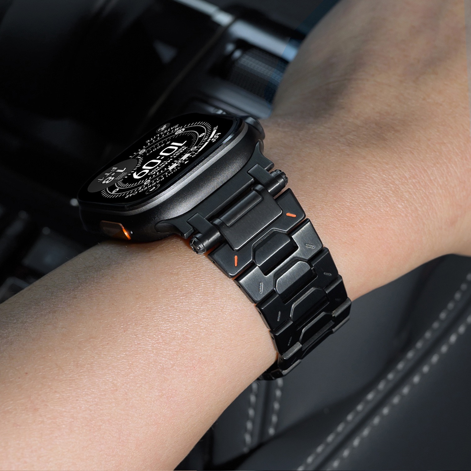 Ultra Titanium Alloy Smartwatch Bands Compatible with Apple Watch bands 42/46/44/45/49mm iWatch Series 11 10 9 8 7 6 5 4 SE/Ultra 3-MGD CASE