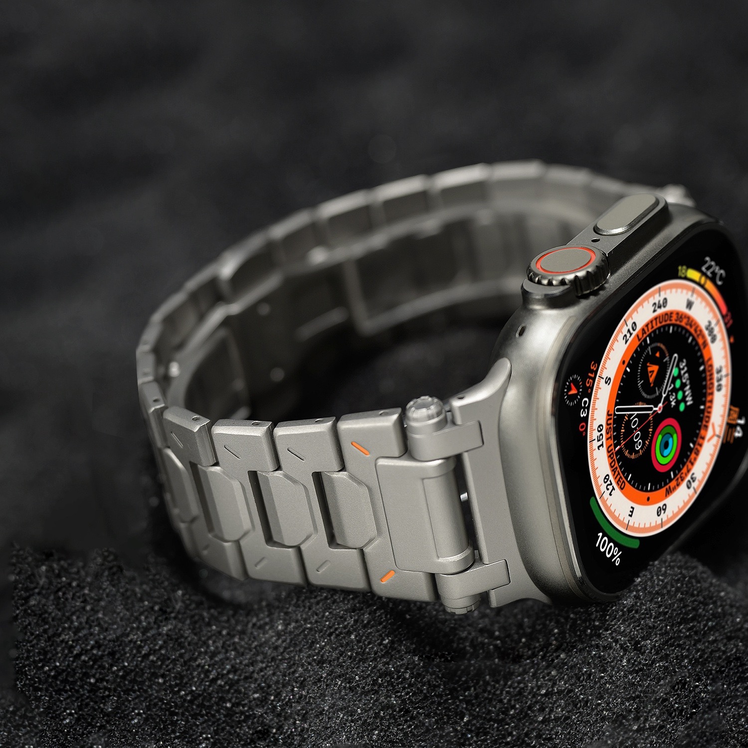 Ultra Titanium Alloy Smartwatch Bands Compatible with Apple Watch bands 42/46/44/45/49mm iWatch Series 11 10 9 8 7 6 5 4 SE/Ultra 3-MGD CASE