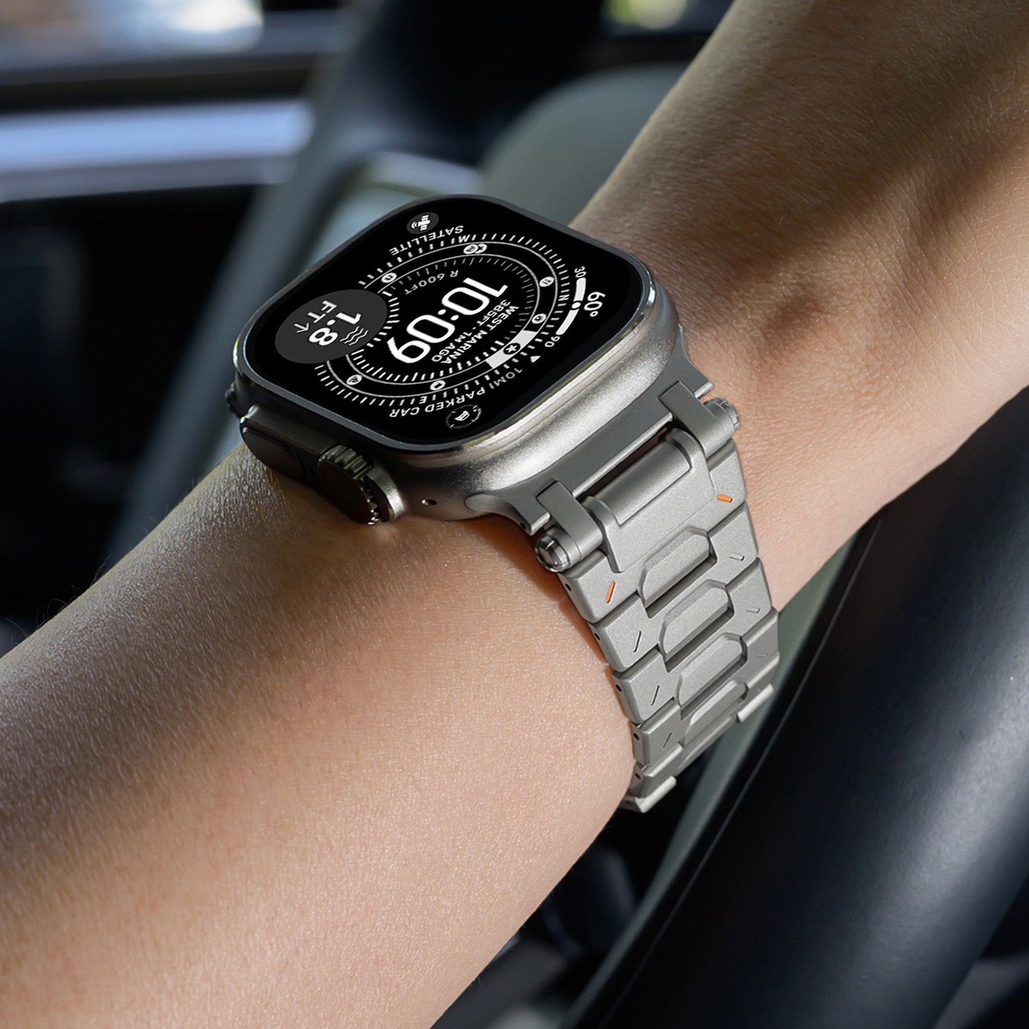 Ultra Titanium Alloy Smartwatch Bands Compatible with Apple Watch bands 42/46/44/45/49mm iWatch Series 11 10 9 8 7 6 5 4 SE/Ultra 3-MGD CASE