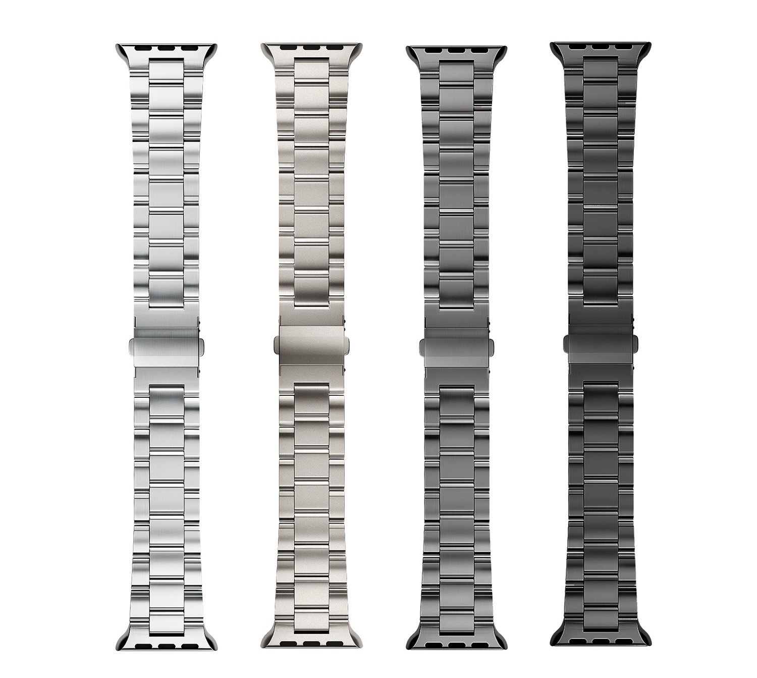 Suitable for Apple Watch bands metal S9 quick-release three-link stainless steel 42/46/38/40/41/44/45/49mm Series 11 10 9 8 7 6 5 4 SE/Ultra 3-MGD CASE