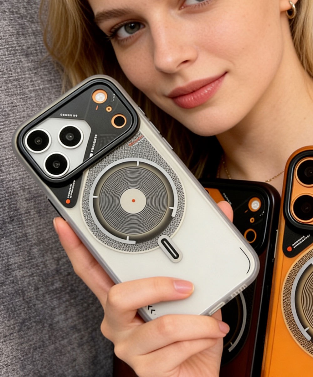 Semi-transparent double-sided coated frosted magnetic phone case