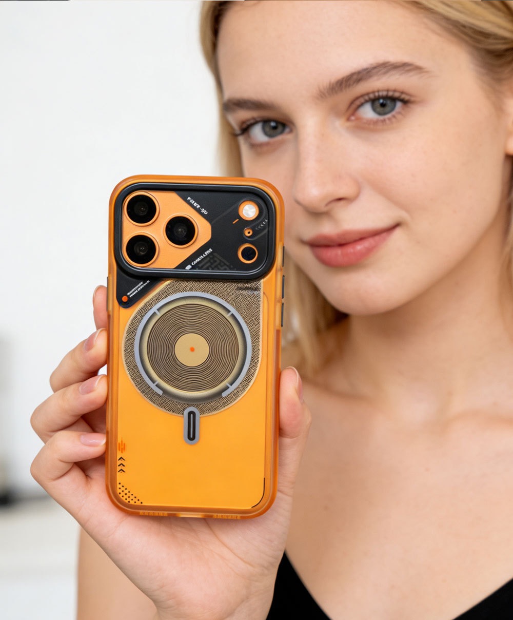 Semi-transparent double-sided coated frosted magnetic phone case