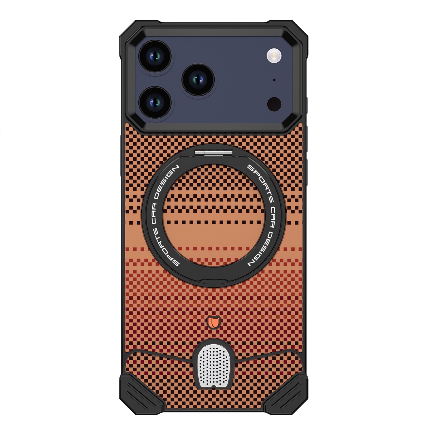Unique new metal snap-on frameless rotating stand magnetic phone case