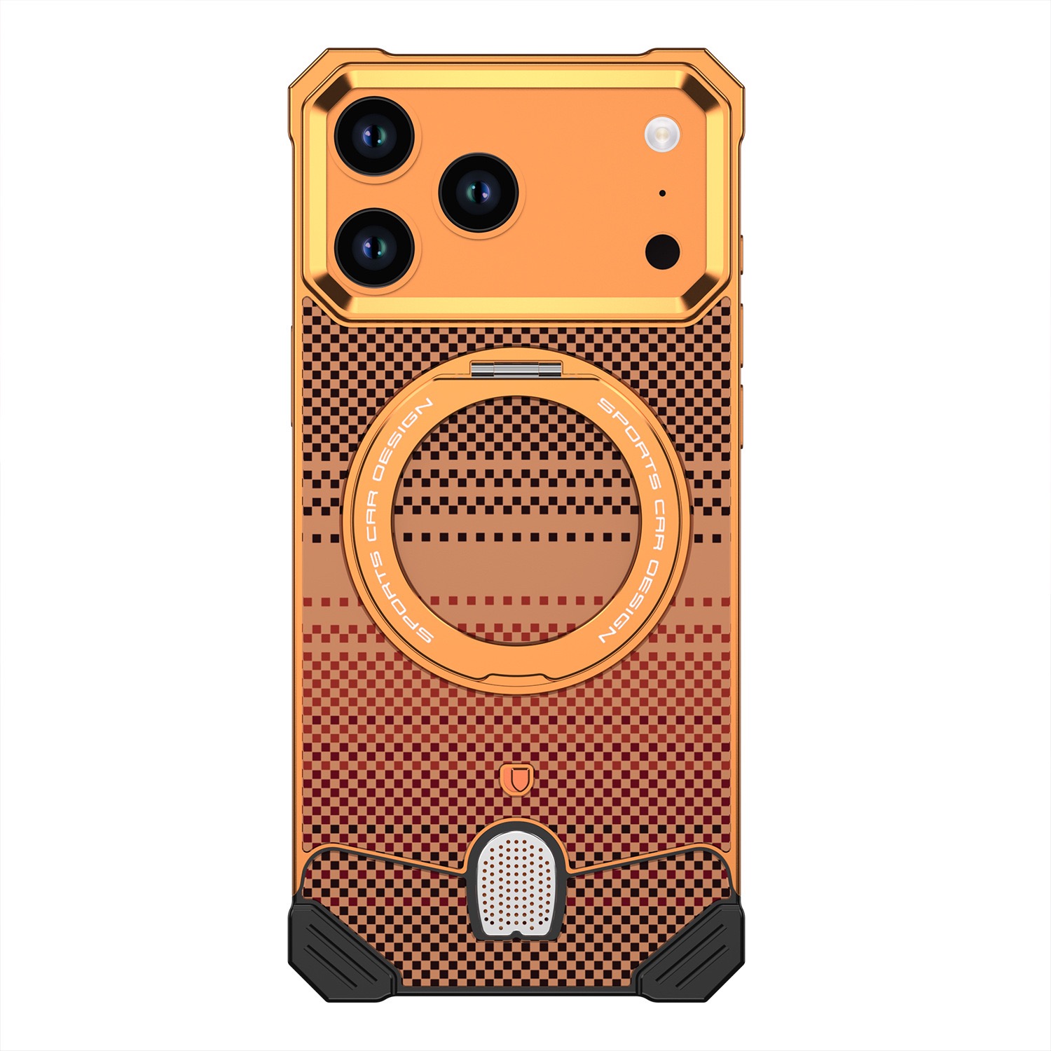 Unique new metal snap-on frameless rotating stand magnetic phone case