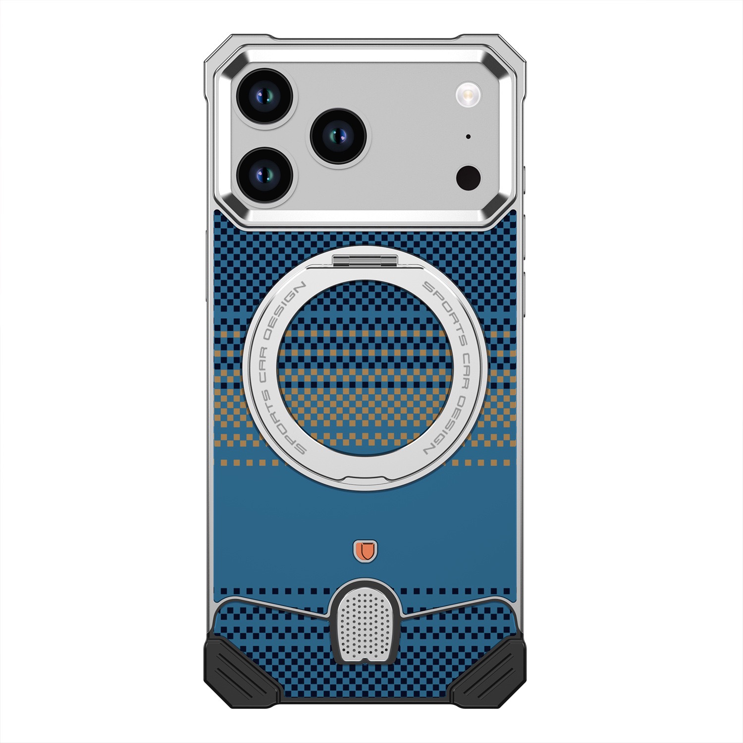Unique new metal snap-on frameless rotating stand magnetic phone case