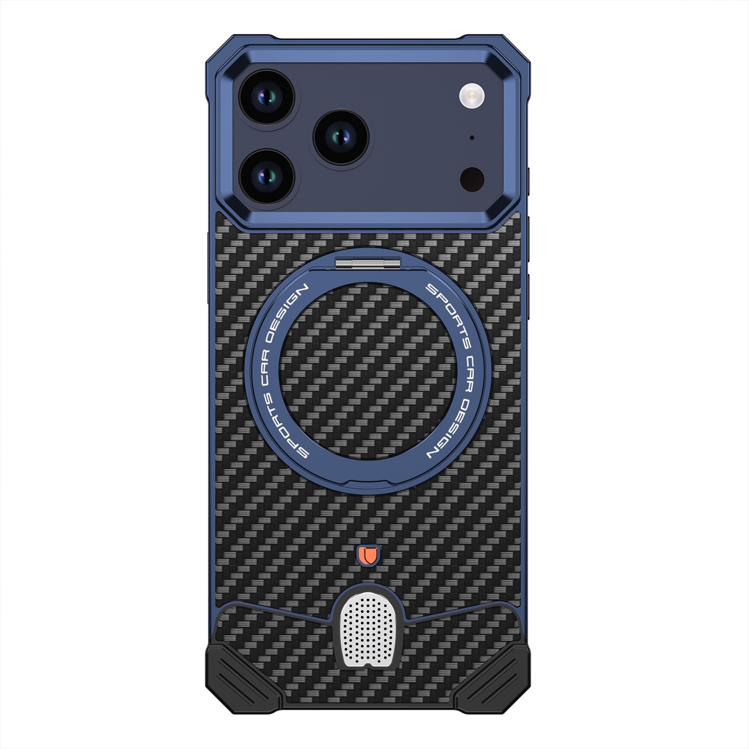 Unique new metal snap-on frameless rotating stand magnetic phone case