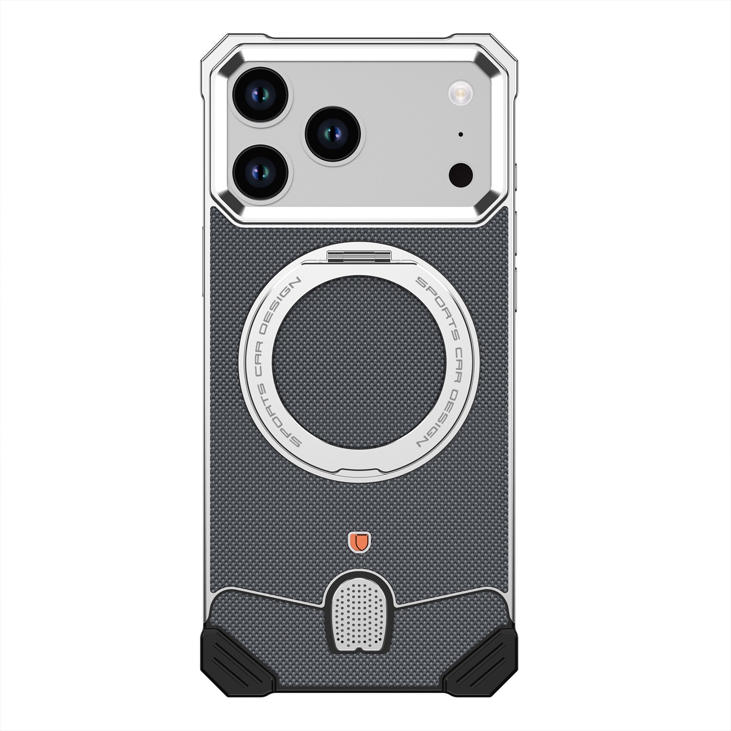 Unique new metal snap-on frameless rotating stand magnetic phone case