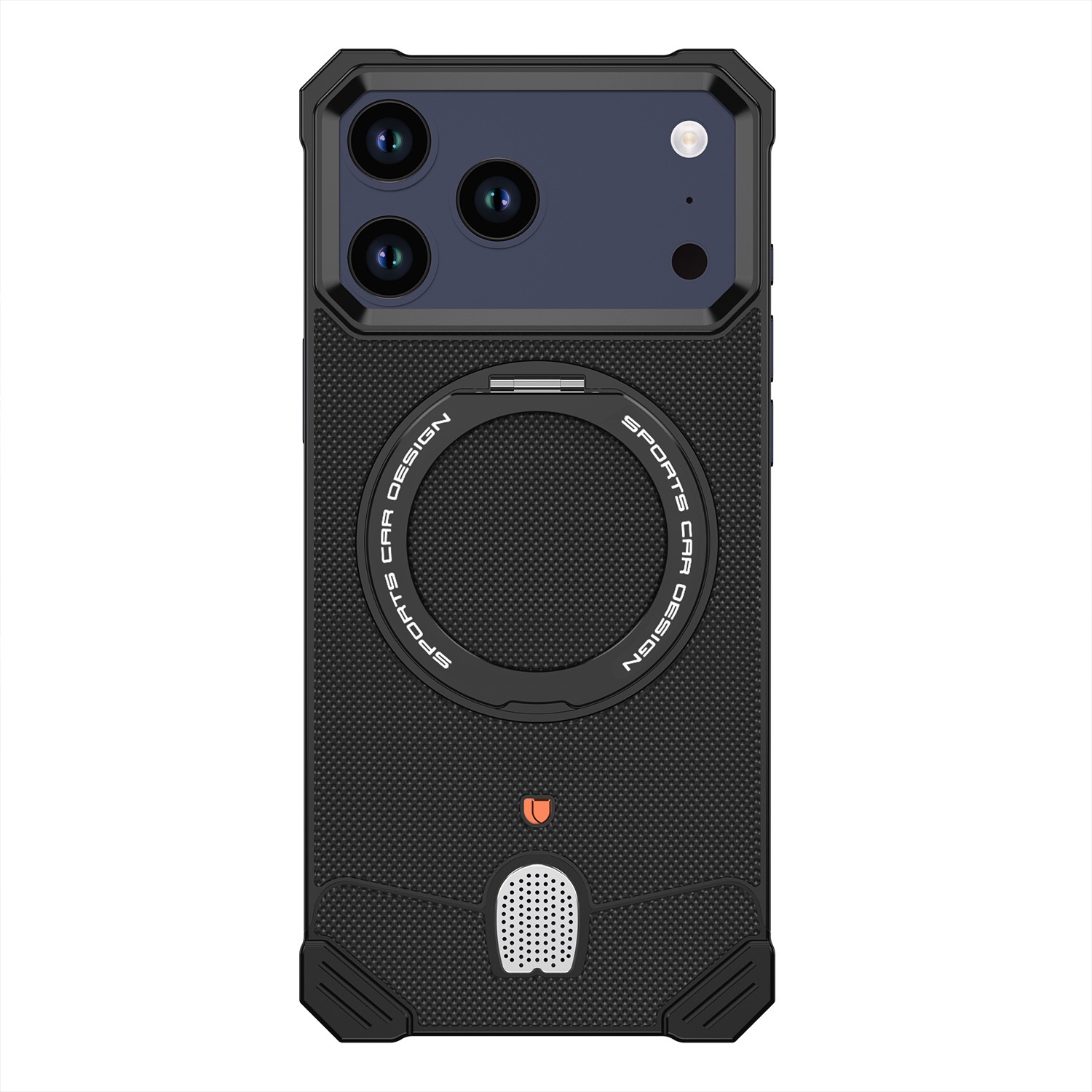 Unique new metal snap-on frameless rotating stand magnetic phone case