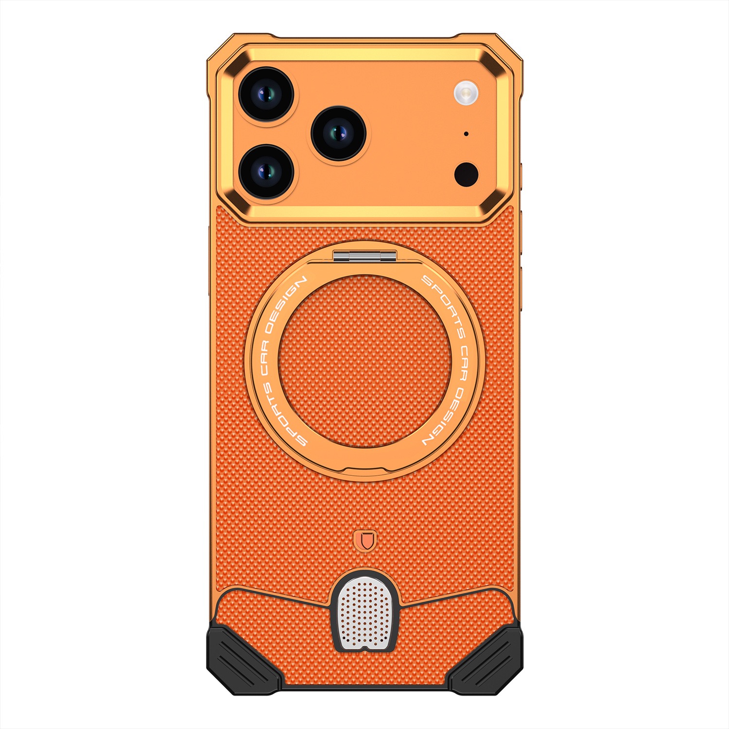 Unique new metal snap-on frameless rotating stand magnetic phone case