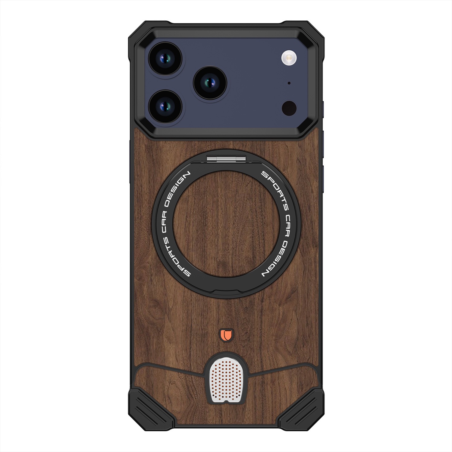 Unique new metal snap-on frameless rotating stand magnetic phone case