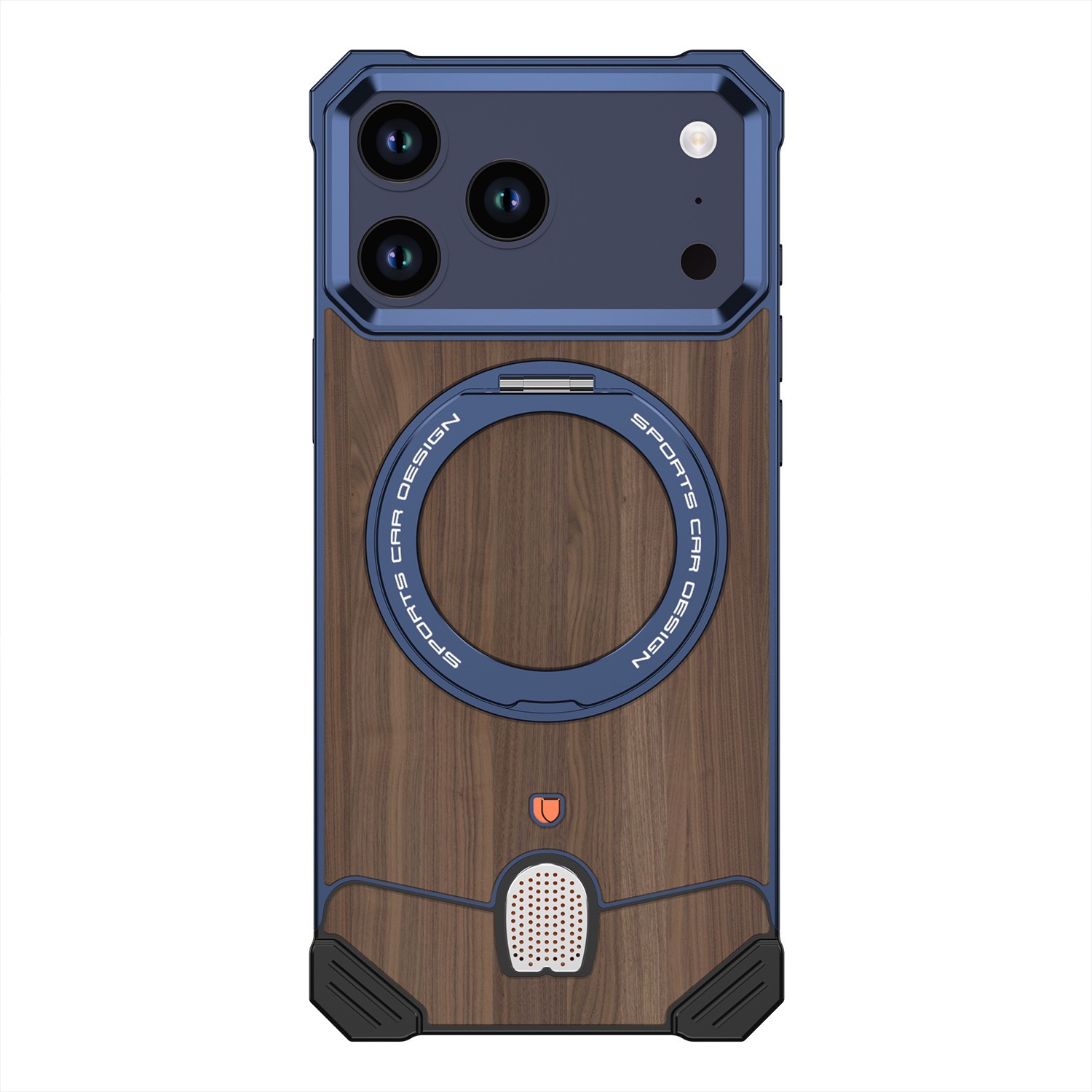 Unique new metal snap-on frameless rotating stand magnetic phone case