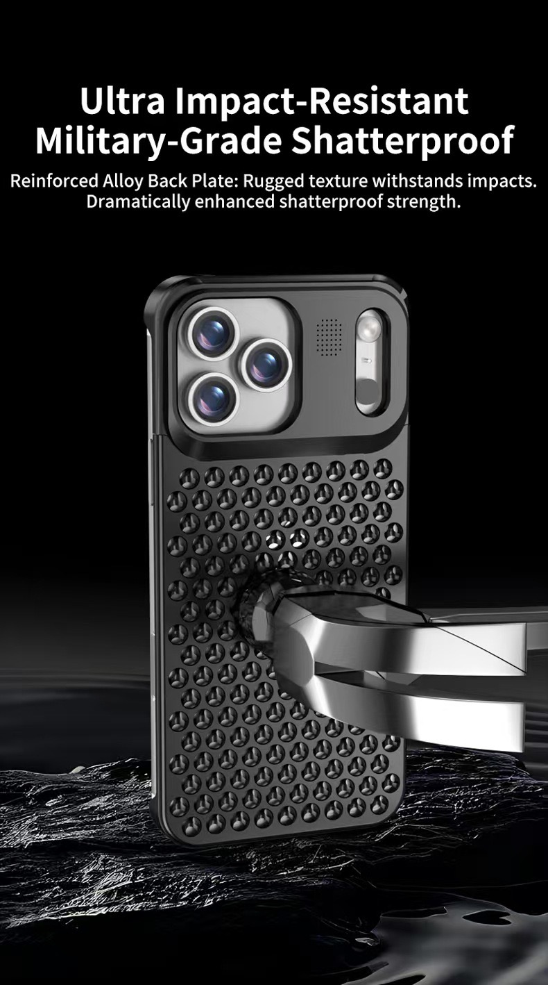 Creative Fragrance heat dissipation metal snap phone case