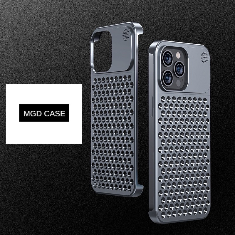 Creative Fragrance heat dissipation metal snap phone case