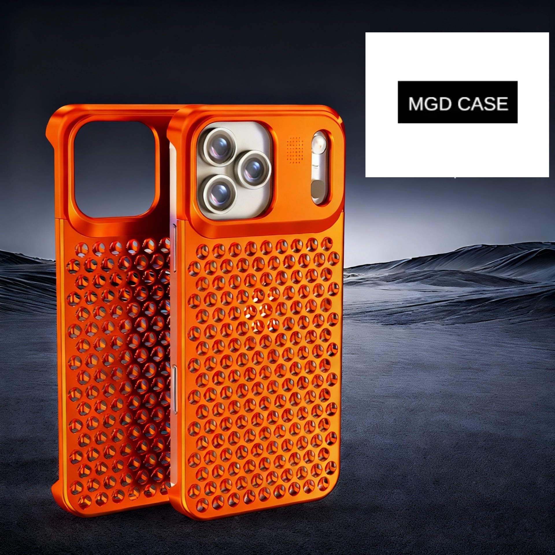 Creative Fragrance heat dissipation metal snap phone case