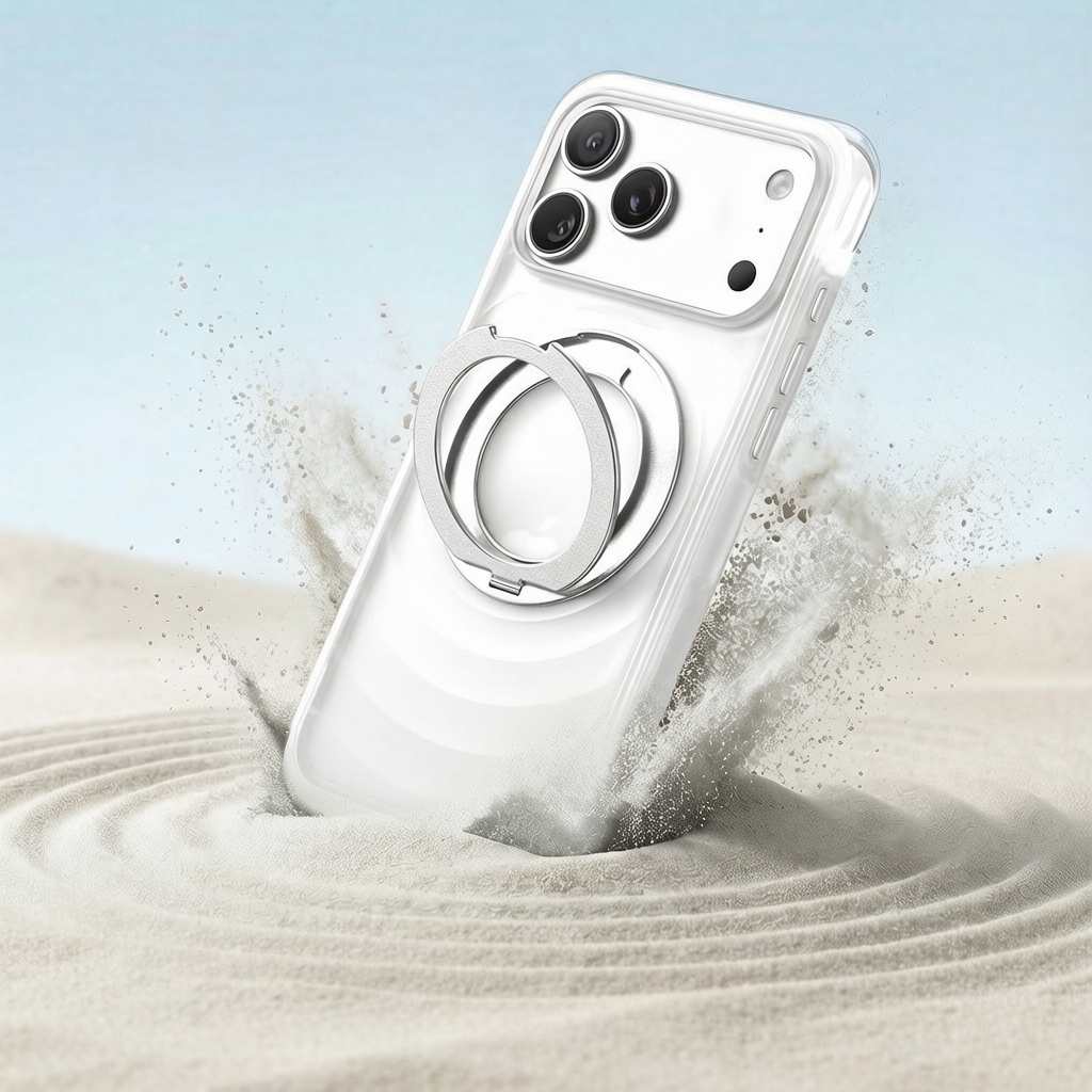 Wavy pattern airbag anti-drop stand magnetic phone case