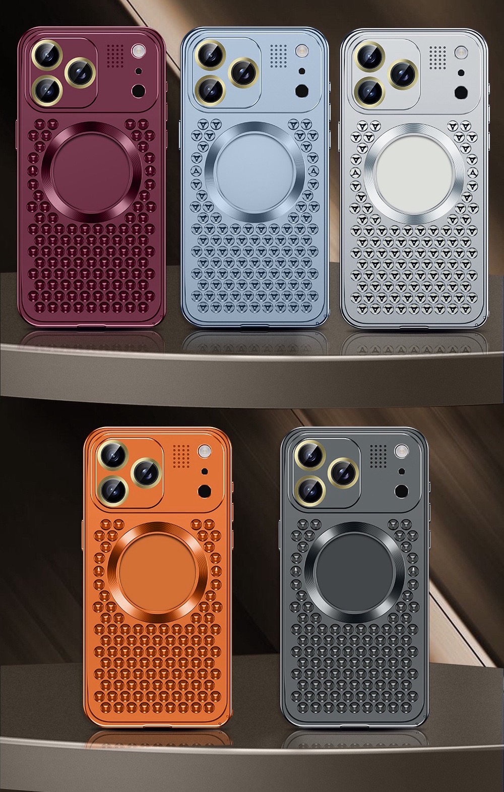 Classic Heat Dissipation Anti-fall Metal Magnetic Phone Case