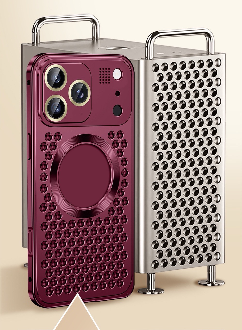 Classic Heat Dissipation Anti-fall Metal Magnetic Phone Case