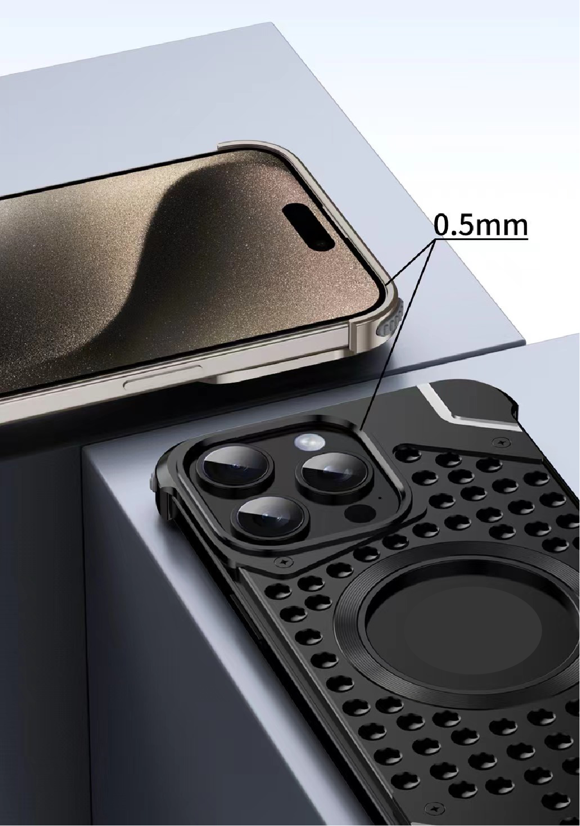 Metal Magnetic Frameless Armor Phone Case