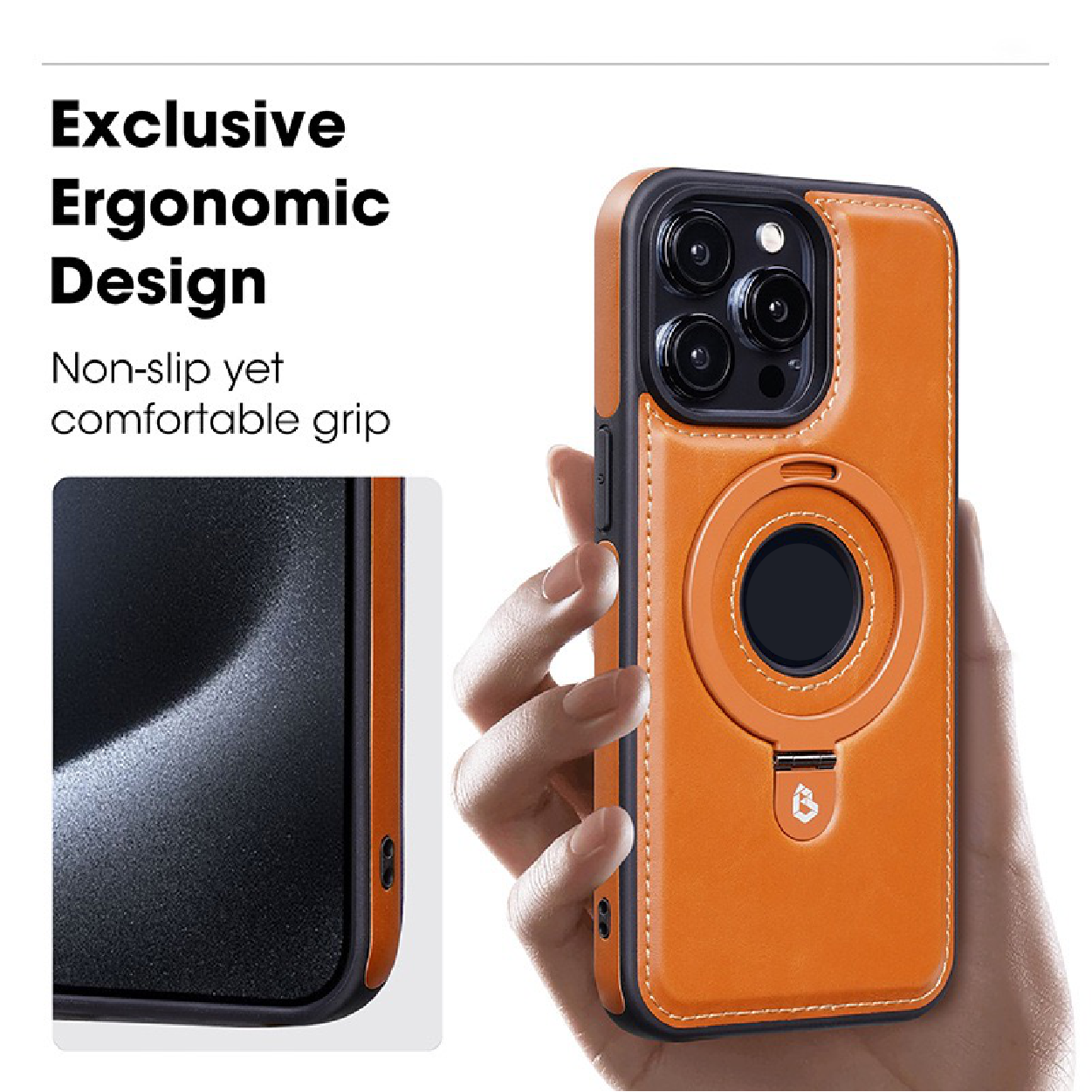 2024 New leather stand magnetic phone case