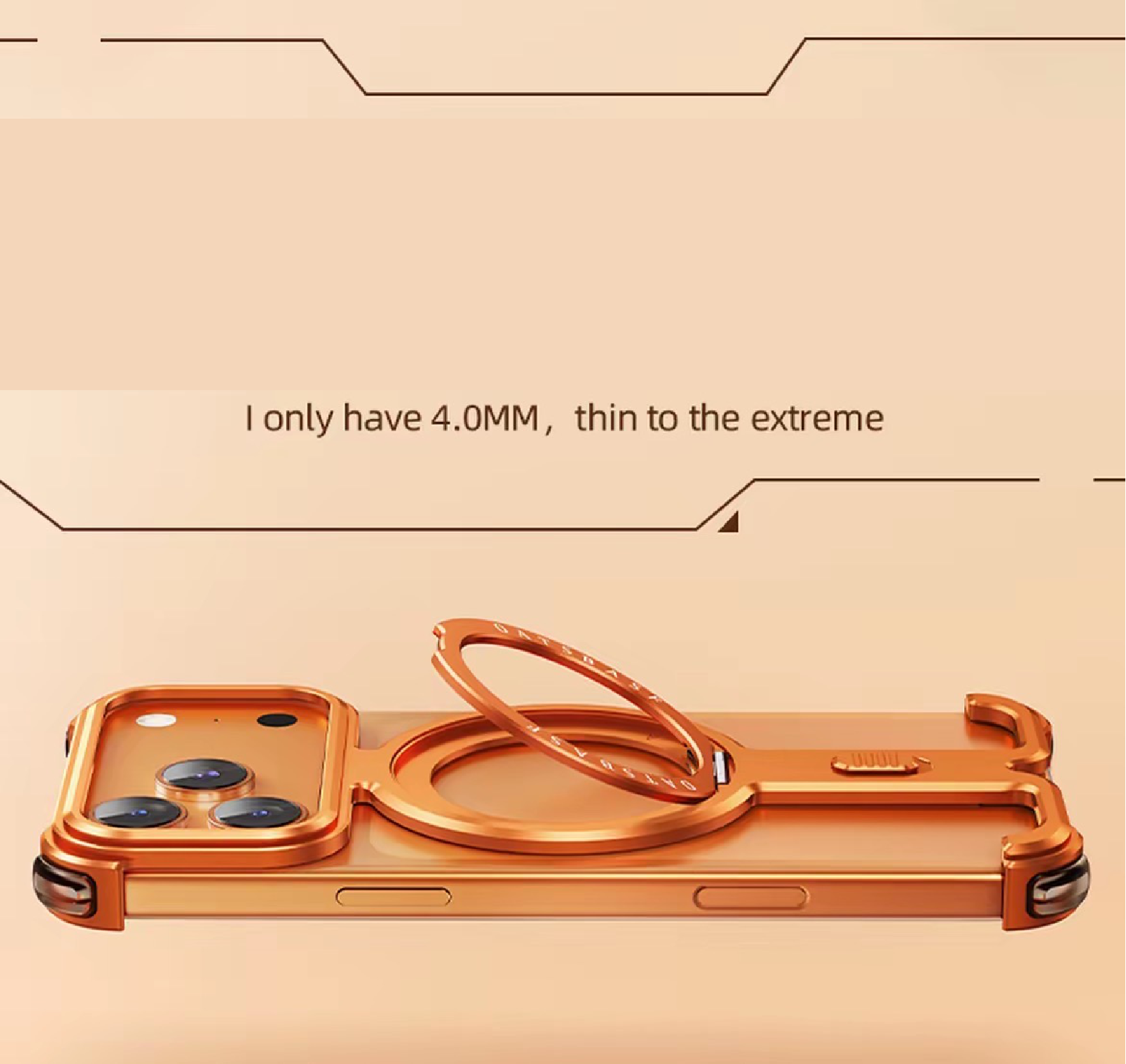 π-shaped Metal Magnetic Mobile Phone Case